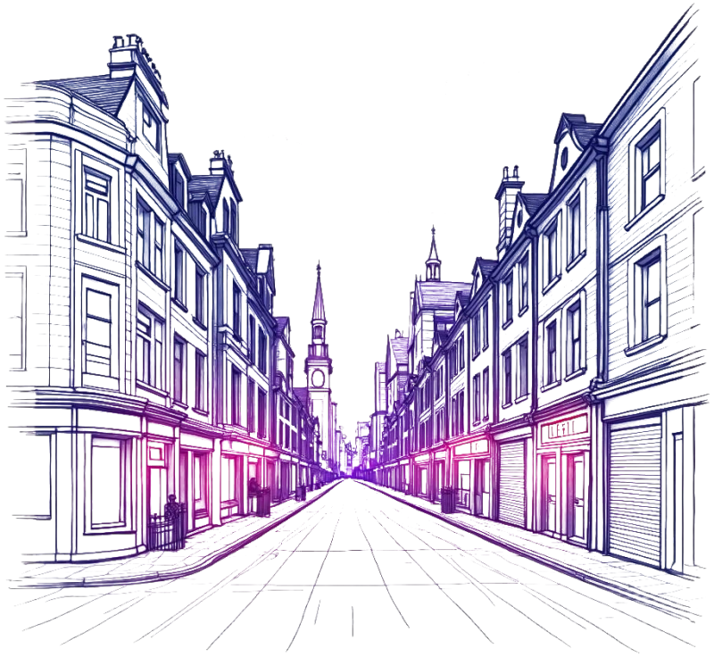 Shoreditch skyline illustration